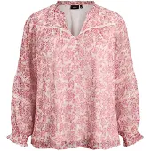 Zizzi Chemisier 'Mkiko' rouge cerise / blanc cassé