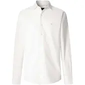 Hackett Ess Texture Long Sleeve Shirt Blanc XL Homme