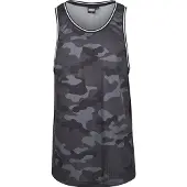 Urban Classics T-Shirt 'Camo Mesh' gris / gris foncé / noir