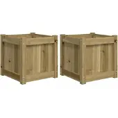 vidaXL Jardinières 2 pcs bois de pin imprégné