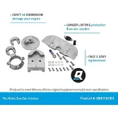 Quicksilver Aluminium Anode Set For Alpha One Gen Ii Argenté