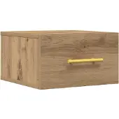 vidaXL Table de chevet, 35 x 35 x 20 cm, panneau de fibres de bois, imitation chêne artisanal