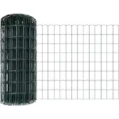 vidaXL Clôture Euro, 0,6 x 25 mètres, fer revêtu de PVC, couleur verte