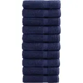 vidaXL Essuie-mains de qualité supérieure SOLUND 10 pcs bleu marine