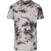 Urban Classics T-Shirt 'Black Tie Dye' noir / blanc naturel
