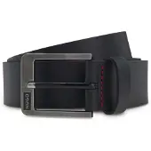 HUGO Ceinture 'Grover_Sz35' noir / argent