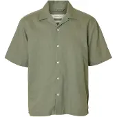 Selected Casper Clay Linen Short Sleeve Shirt Vert XL Homme