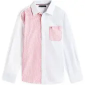 Tommy Hilfiger Kb0kb10207 Long Sleeve Shirt Rouge,Blanc 6 Years Garçon