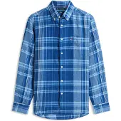 Tommy Hilfiger Mw0mw42399 Linen Long Sleeve Shirt Bleu M Homme
