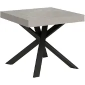 Itamoby Table Extensible 90/194X90 Cm Clerk Pieds Cachemire Anthracite