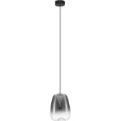 Lyora Suspension design Oblo Verre fumé à 1 lumière