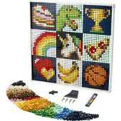 LEGO 21226 Projet artistique commun, décoration murale en toile, kit de bricolage pour adultes et enfants, jouet créatif et cadeau