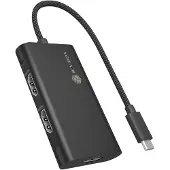 Icy Box Adapter IcyBox USB Type-C 3x HDMI-Videoausgänge