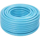 Relaxdays Tuyau d'arrosage , 20 m, tuyau d'arrosage universel 1/2", résistant aux UV et aux intempéries, tuyau d'arrosage en tissu, PP, bleu clair