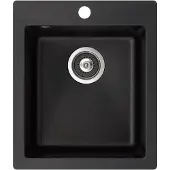 AquaSanita Sink SQS100 Simplex Black 425x500mm (42.50 cm, 50 cm)