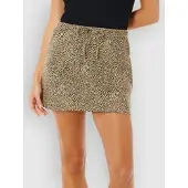 Rip Curl Animal Instincts Linen Short Skirt Marron L Femme