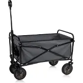 Camp Active - Wagon pliable - Facilement pliable - Stockage compact - Noir