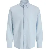 Jack & Jones Breeze Linen Blend Long Sleeve Shirt Bleu 2XL Homme