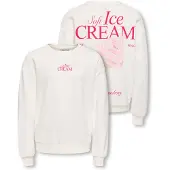 ONLY Sweatshirt Philea Life Fille Cloud Dancer