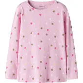 Name it T-Shirt 'NMFDottia' jaune pastel / vert / rose / rose / blanc