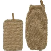 Meraki Éponge Et exfoliant Gant - MKJute - Naturel - - UneTaille - Produits d'Hygiène Personnelle
