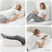 vidaXL Coussin Pour Jambes Blanc 68 X 40 X 18 Cm