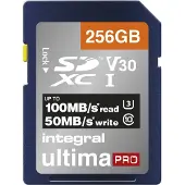 Integral MÉMOIRE INTÉGRALE Carte SDHC / XC V30 UHS-I U3 haute vitesse SDXC 256 Go