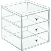 IDesign Organisateur de cosm tiques Clarity pour meuble de toilette pour contenir du maquillage