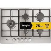Whirlpool TGML 761 IX R Acier inoxydable Intégré 73 cm Gaz 5 brûleurs