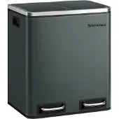 Songmics Poubelle Métal-Pied, Poubelle, 30L, Ergonomique, Acier