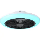 Eglo Ventilateur de plafond Sayulita blanc avec noir Ø 46cm RGB