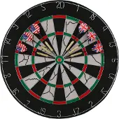 Markenlos Jeu de fléchettes Deluxe Ø45cm Dartboard Set avec 6 fléchettes jouables des deux côtés