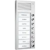 TCSS AG Audio Poste extérieur PAK08-EN 8 touches 1 rangée AP argent