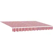 vidaXL Cadre de store rouge et blanc 300 x 250 cm