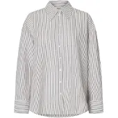 Selected Chemisier 'SLFCleo' marron / blanc