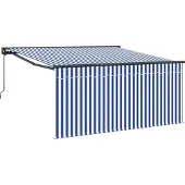 vidaXL , store enroulable, bleu et blanc, 300 x 250 cm