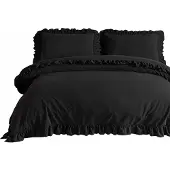 Darymex Linge de lit en coton NOIR/160x200(P) STONEWASHED