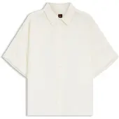 BOSS pour femme. 50559261 Chemise Bisenas blanche (M), Casuel, Fête, Lin, Classique, Manche courte
