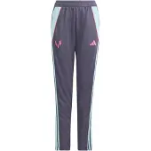 Adidas Pantalon de sport 'Messi' gris foncé / menthe / rose clair