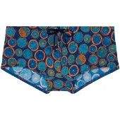 Hom Shorts de bain ' Swim Trunk Trapani ' bleu marine / orange