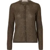 Selected Shirley Knit O-neck Cardigan Marron L Femme