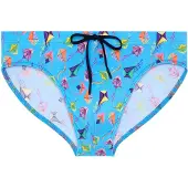 Hom Maillot de bain ' Swim Mini Briefs Lido ' bleu / bleu clair