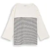 Tom Tailor Pull-over noir / blanc cassé