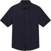 Armani Exchange pour homme. XM001566AF19193UB101 Chemise grise de qualité supérieure (L), Casuel, Polyamide, Manche courte