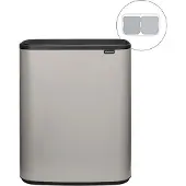 Brabantia Bo Touch Bin, Poubelle, Gris