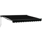 vidaXL Cadre d'auvent noir 350 x 250 cm