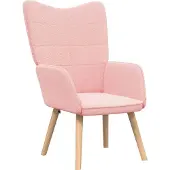 vidaXL fauteuil Rose 62 x 67 x 95,5 cm Tissu Sherpa
