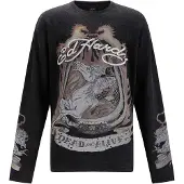 Ed Hardy T-Shirt mélange de couleurs / noir