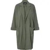Pieces Manteau en tricot 'PCDAISY' vert foncé