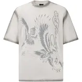 Ed Hardy T-Shirt gris clair / blanc